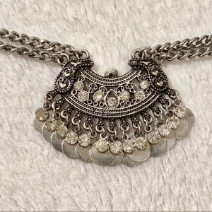 3mm 32 Inch Silver Chain With Diamond Pendant